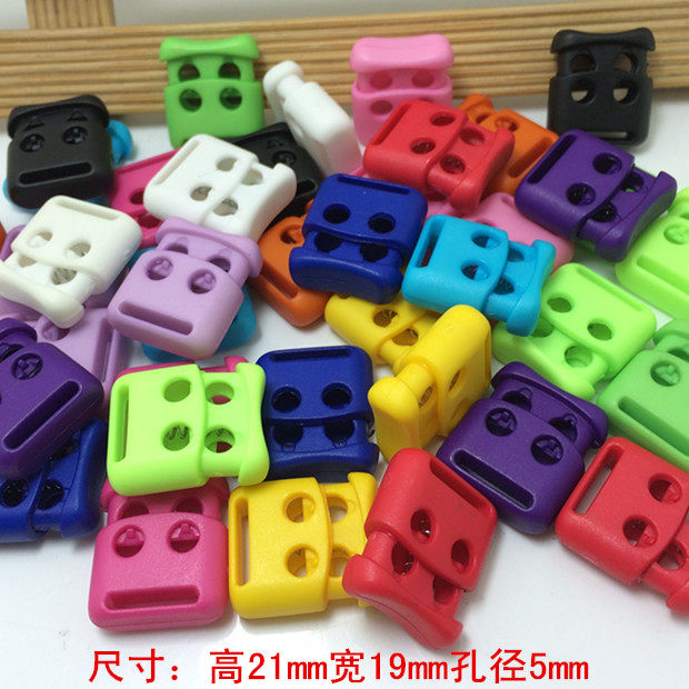 纽扣子专卖方形弹簧扣锁 绳扣卡扣松紧调节扣专卖 服饰配件