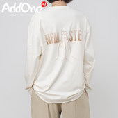 1瑜伽Namaste设计圆领长袖 情侣T Oversize版 AddOne Yoga Life