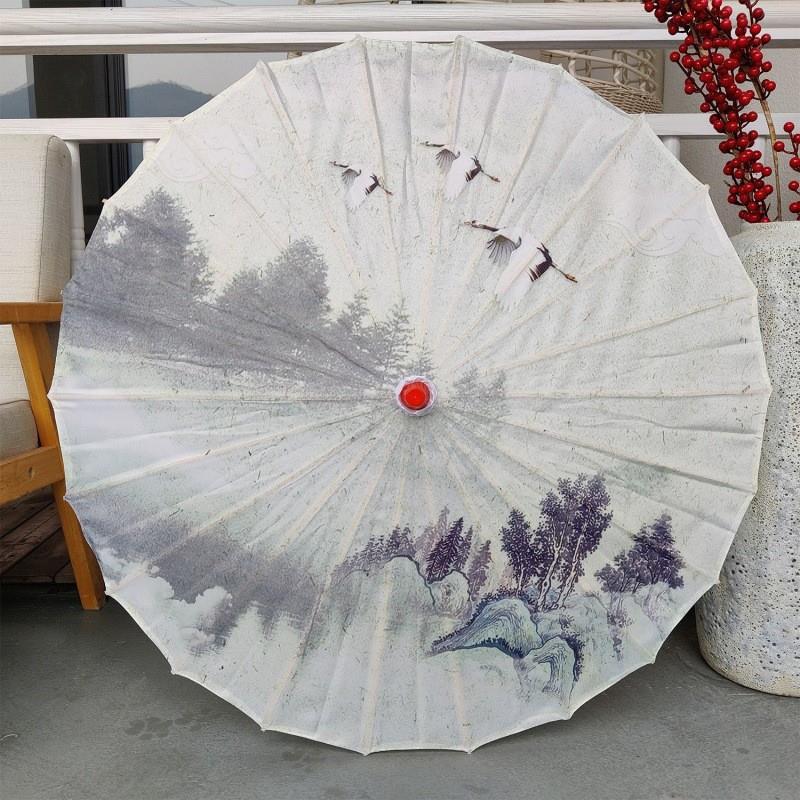 防雨防水油纸伞纯手工古典古风舞蹈汉服流苏伞旗袍道具古装桐油伞
