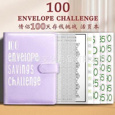100 Envelope Challenge 100天存钱活页本挑战现金信封预算储存本