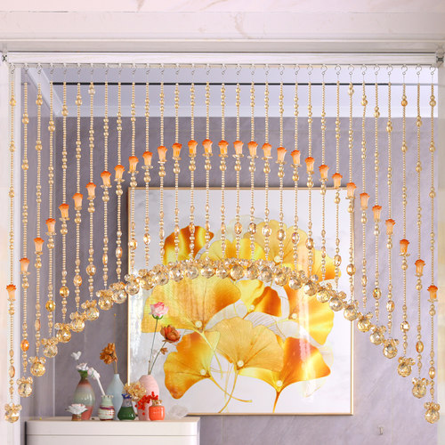 新款葫芦白菜珠帘婚庆免打孔水晶