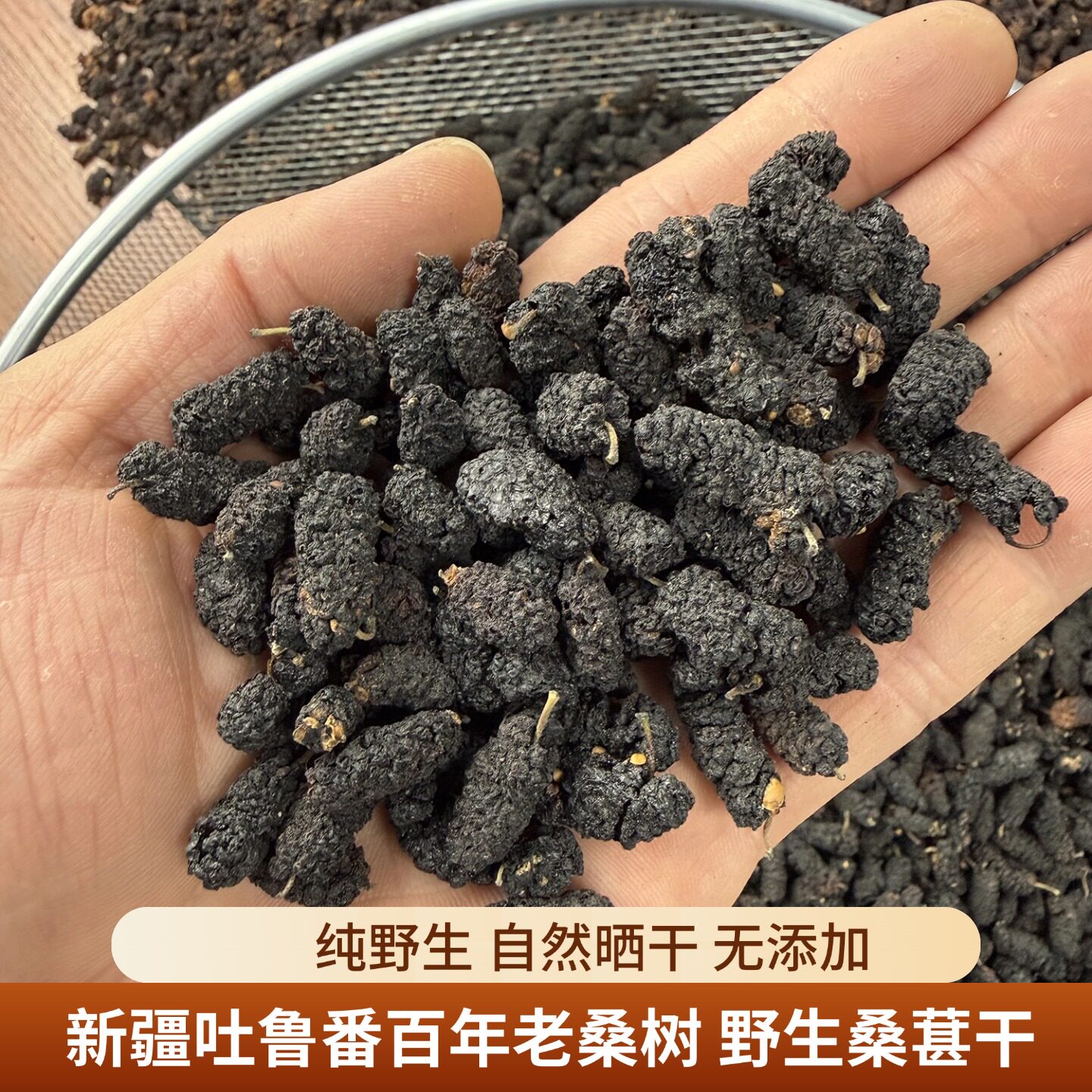 新疆直发吐鲁番黑桑葚干古树桑葚无沙自然晾晒无添加无染色包邮