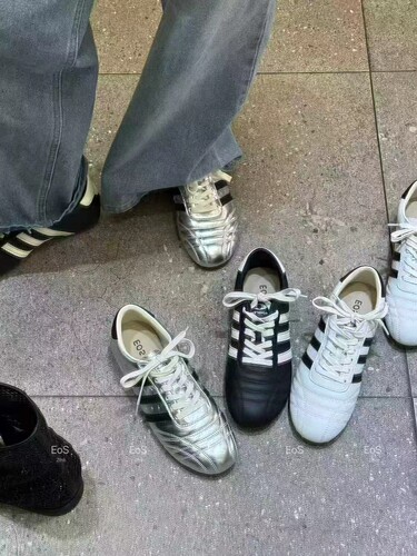 9900-7EOS女鞋新款2026春夏款系带平底休闲德训鞋阿甘鞋舒适百搭