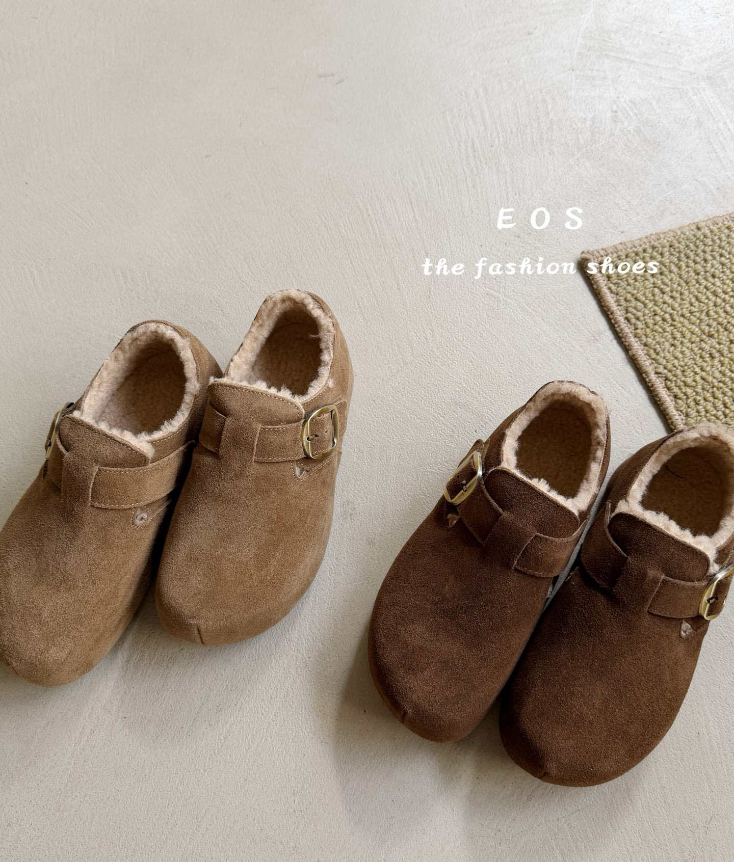 SZ912-9真皮勃肯鞋女2025冬新款加绒加厚保暖软底懒人一脚蹬休闲