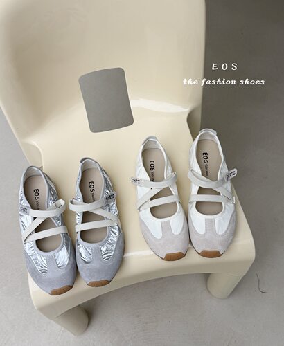 2657-1EOS女鞋绑带芭蕾德训鞋女2026新款休闲阿甘鞋玛丽珍平底