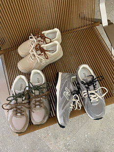 。EOS25098-2单鞋女复古网面透气休闲平底运动鞋户外老爹板鞋