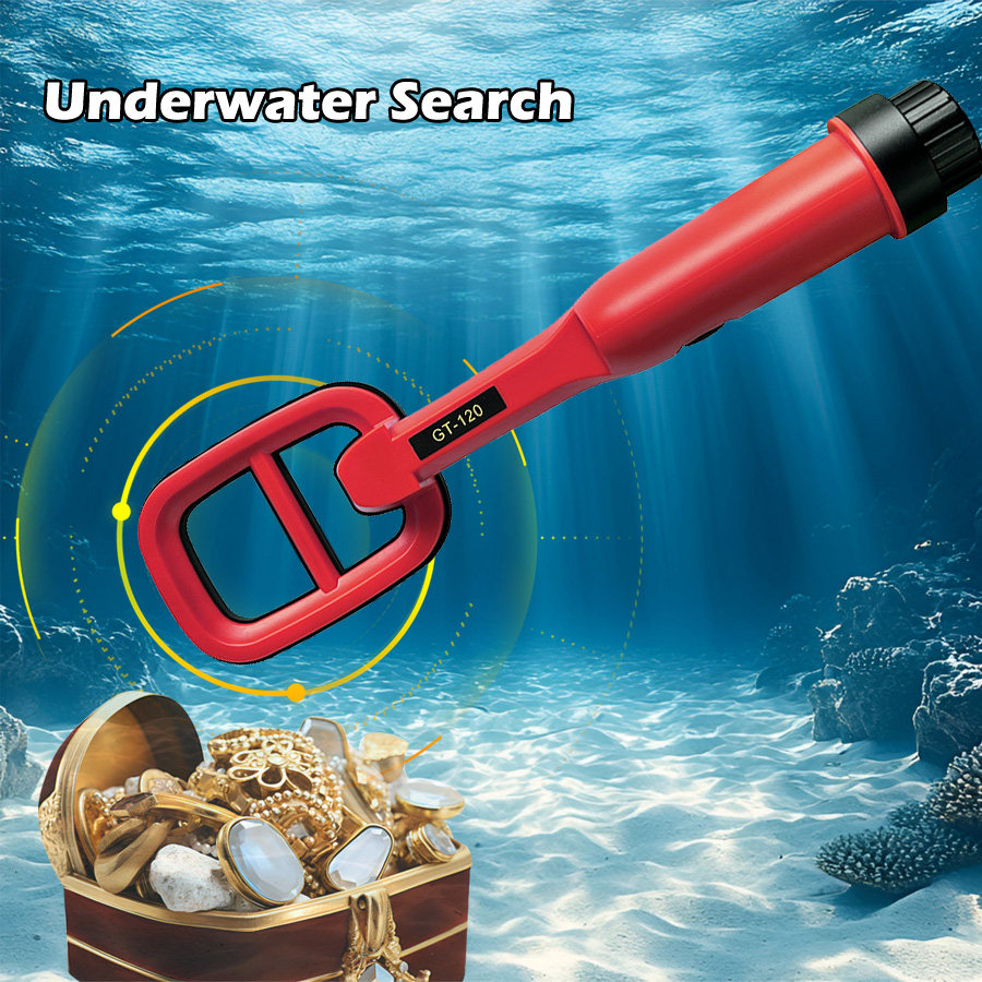 新款金属探测器全防水定位器专业潜水寻宝金银牛胃检测工具
