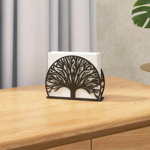 个性风格铁艺纸巾架生命之树造型立式纸巾架餐厅客厅卧室装饰