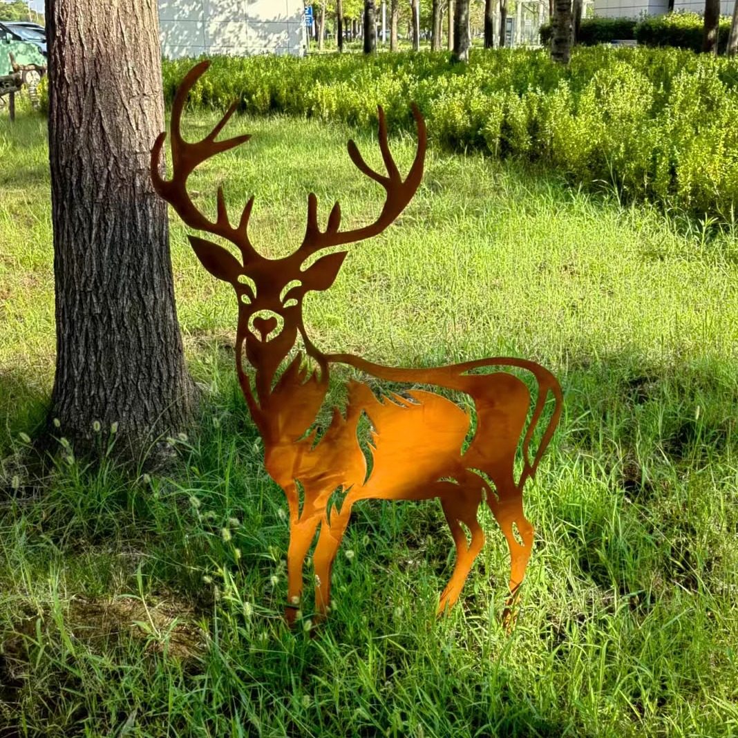 麋鹿剪影复古铁艺雕塑大型动物摆件园林景观装饰摆件户外广场草坪,家居饰品,户外/庭院摆件,淘宝优惠券,粉丝福利购,淘宝优惠卷