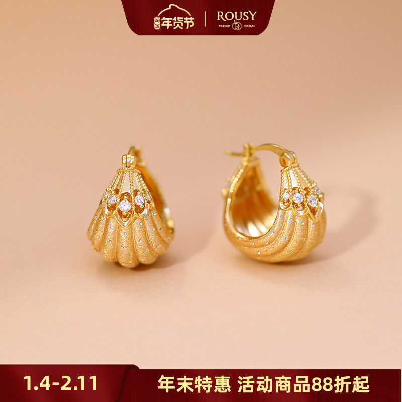 《摇篮》复古设计高级感宫廷风意大利工艺轻奢小众纯银耳钉耳环女,饰品/流行首饰/时尚饰品新,耳环,淘宝优惠券,粉丝福利购,淘宝优惠卷