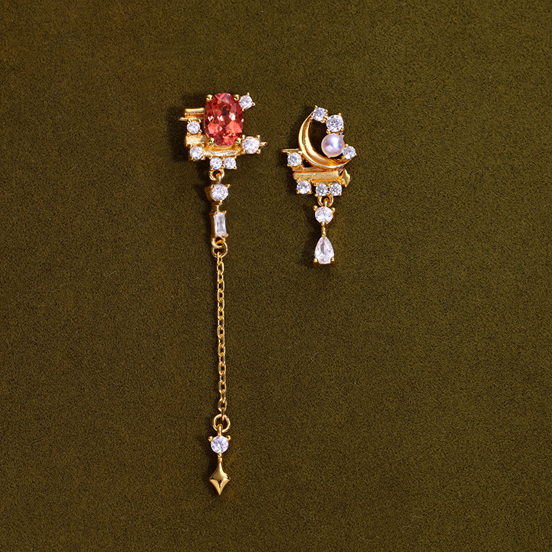 小众设计感银镀金氛围感耳钉