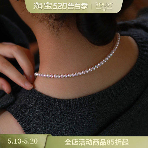 轻奢复古银淡水珍珠绿玛瑙女项链