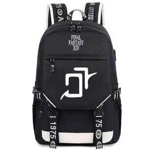 2024最终幻想14徽章书包FF14艾欧泽亚全职业学生双肩背包牛津布防
