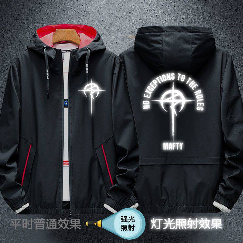 2024机动战士高达外套闪光的哈萨维马夫蒂夹克杉春秋新款连帽拉链