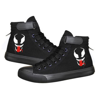 潮鞋 2024龙年跨境新款 情侣帆布鞋 男女鞋 漫威毒液Venom印花帆布鞋