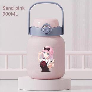 2024藤原千花书记周边不锈钢保温水杯一盖双饮直饮杯大容量嘟嘟杯