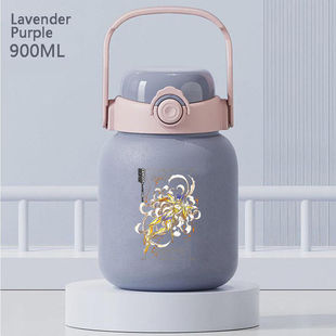 2024黄金圣斗士周边新款潮流不锈钢随行保温水杯一盖双饮直饮杯大