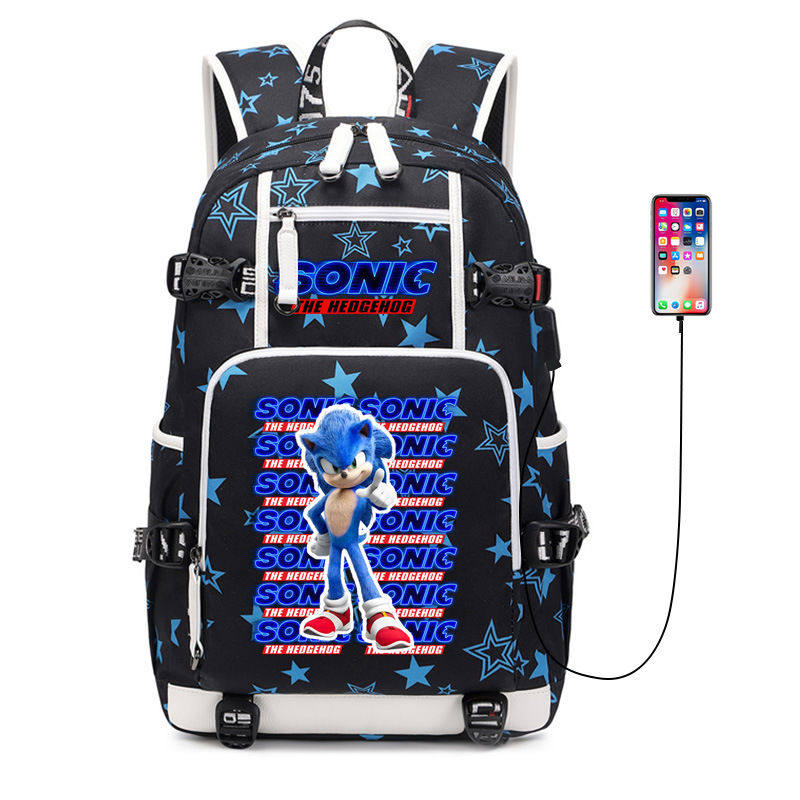 2025刺猬索尼克初中生小学生书包男卡通儿童双肩背包可印字logo