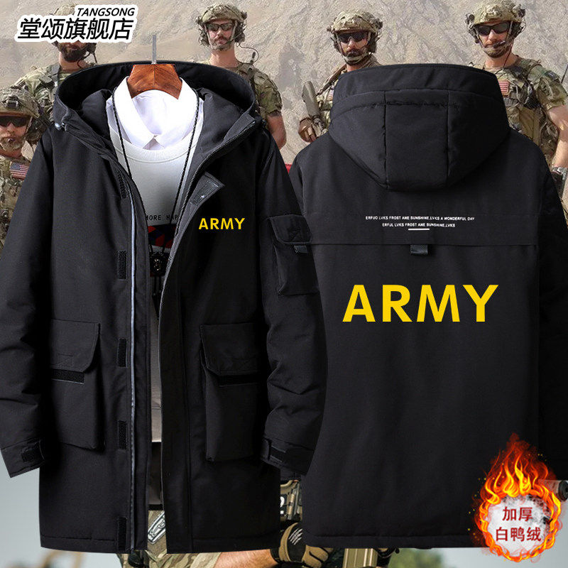 新款美军USARMY印花羽绒