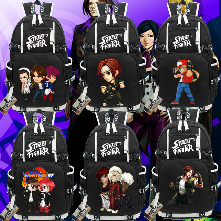 2024街头霸王  街机游戏 双肩包背包 卡通动漫 格斗 男女学生书包