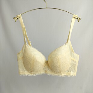 A35黛 文胸E003222 简约蘩叶大胸性感文胸调整收副乳薄款