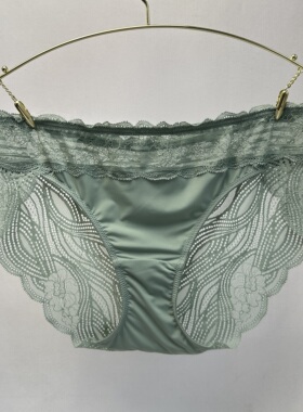 A45 黛*无痕内裤女薄款中低腰三角裤74R6935配文胸11R1945