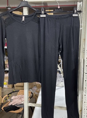 A45 黛安芬蕾丝拼接女士保暖套装咖啡碳蓄热H000043