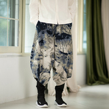 休闲双层保暖裤花色民族风风大码休闲裤电商A100-K8002-P65，男装民族服装，电商A100