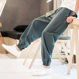 全棉灯笼束脚裤风民族风加大码休闲裤A100-SK16-P45，男装民族服装，电商A100