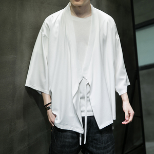 夏风日系风纯色休闲汉服开衫加大加宽加码电商A100-Y116-P55图片