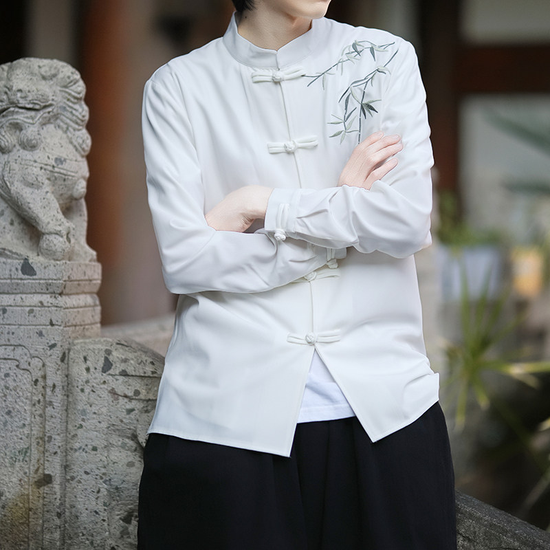 风长袖盘扣衬衫新中式唐装风电商A100-C23-P70图片