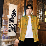 风新中式印花汉服衬衫电商A100-C311-P75，男装衬衫，电商A100