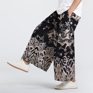 新风大裤衩龙纹宽松裤中风电商A100-K7775-P55图片