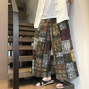风大裤衩休闲男裤补丁百衣裤电商A100-K7778-P45图片