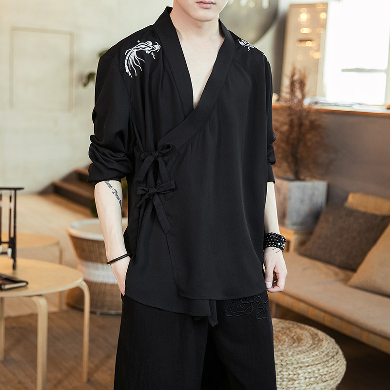 汉服开衫道袍外套A100-908-P60，男装民族服装，电商A100