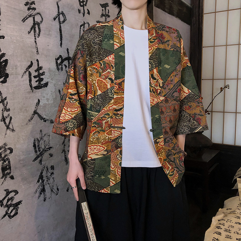 春夏新款民族风文艺时尚风开衫防晒衣电商A100-795-P40,男装民族服装,电商A100
