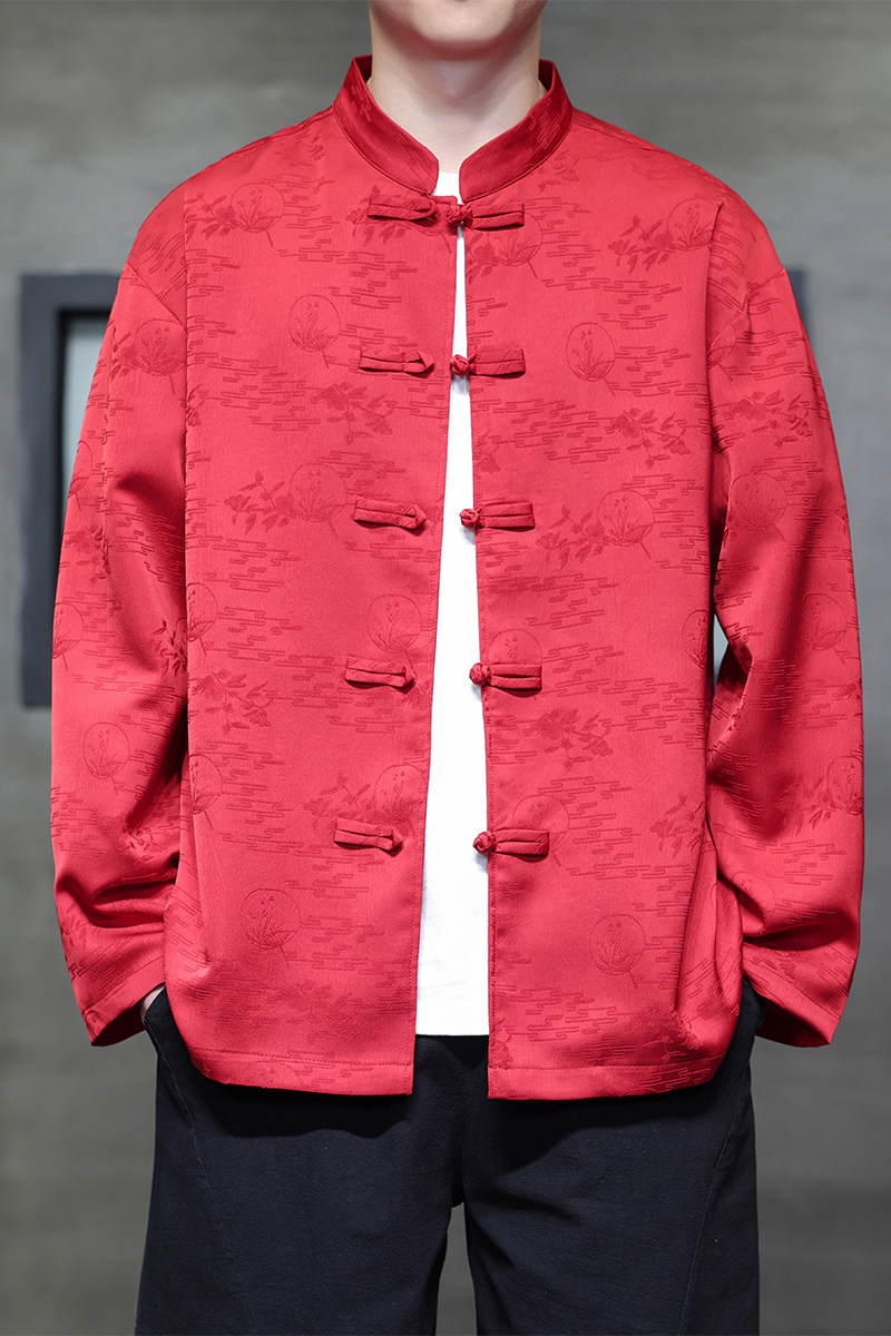 风新中式男装复古盘扣衬衫电商A100-C89-P75,男装民族服装,电商A100