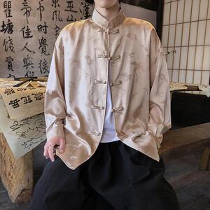 风新中式压花凤凰汉服长袖盘扣衬衫A100-C331-P65图片