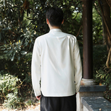 风立领绣花盘扣长袖衬衫秋冬新款电商A100-C27-P70，男装衬衫，电商A100