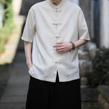 风新中式盘口休闲衬衫水波纹电商A100-C238-P65，男装衬衫，电商A100