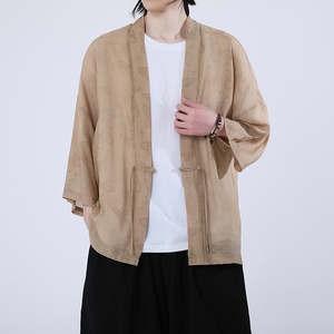 风汉服开衫披风道袍新中式大码夏季防防晒薄款A100-719-P45图片