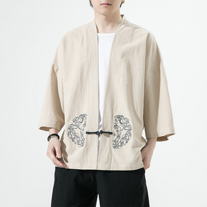风汉服开衫刺绣盘扣精致防晒电商A100-731-p50男士宽松限68图片
