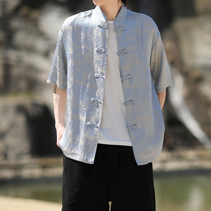 风新中式印花汉服衬衫电商A100-C311-P75图片