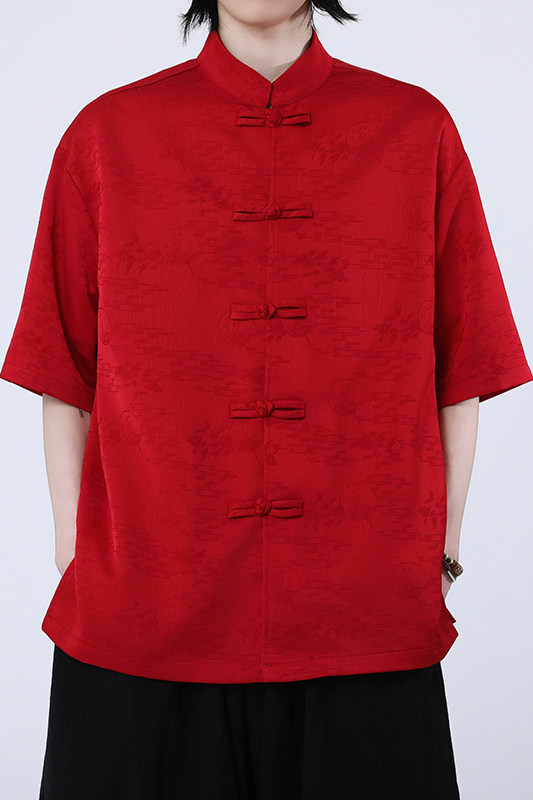 风新中式印花大码盘口薄款衬衫电商A100-C320-P65,男装衬衫,电商A100