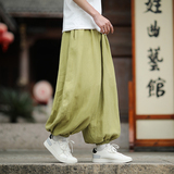全亚麻束脚裤休闲宽松电商A100-QM2520-P140，男装休闲裤，电商A100