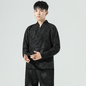 风汉服全棉衬衫钱3塘4018-C302图片