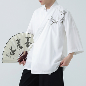 风新中式竹子绣花中袖开衫外袍电商A100-223-P60图片