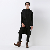 风绣花长外套电商A100-B31-P95，男装民族服装，电商A100