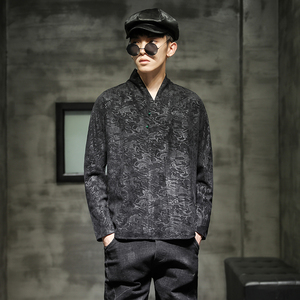 风汉服全棉衬衫钱2塘4018-C302图片