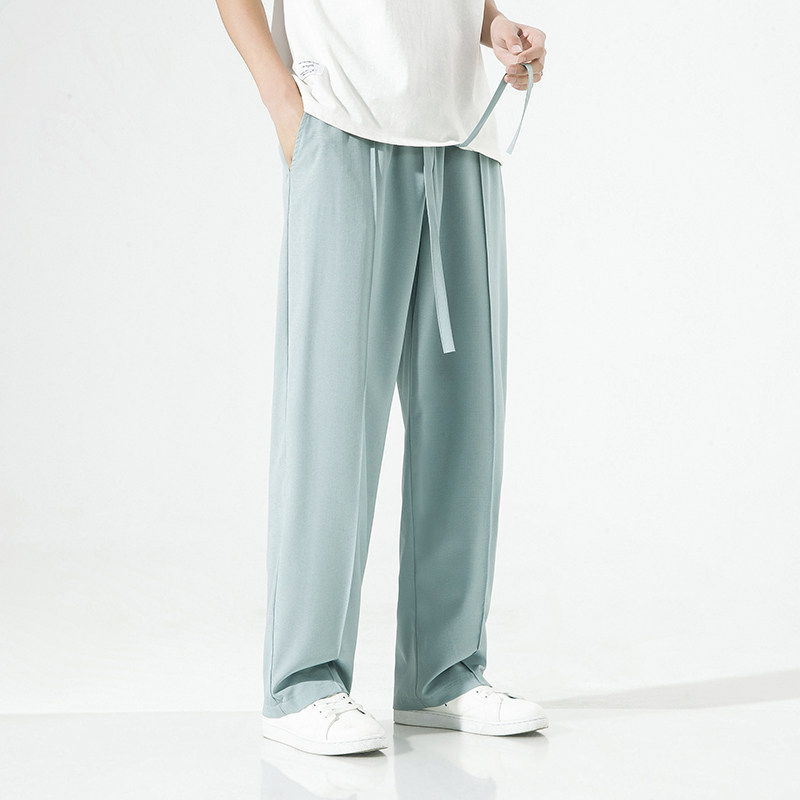 风高品质抖音多色纯色冰丝垂感高弹力免烫2301-P45限68,男装休闲裤,电商A100